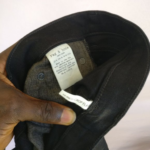 Rag & Bone Cropped Flare jeans size 30w BLACK - Picture 11 of 12